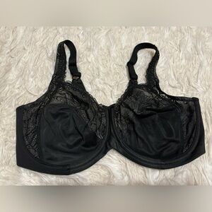 Lilyette Black Lace Underwire Support Bra